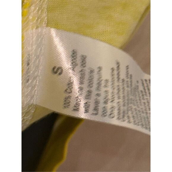 Beautiful vibrant colors Babydoll Bow Mini Dress Yellow Striped Womens size Smal - Picture 3 of 5